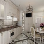 Casque linéaire avec armoires suspendues au plafond