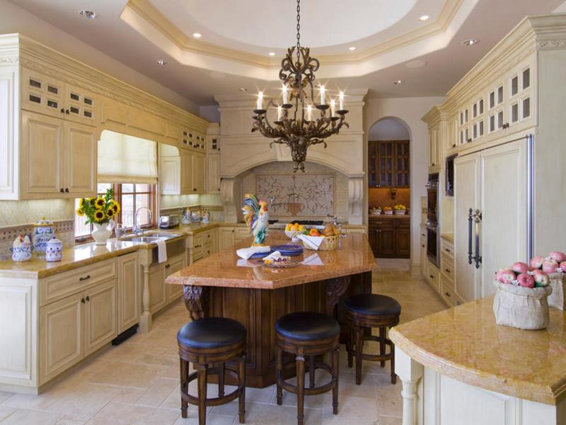 Candelabru pentru șanț într-o bucătărie în stil clasic