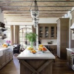 Ξύλινα δοκάρια εσωτερικό κουζίνα