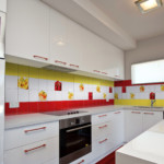 Bright decor of the kitchen apron