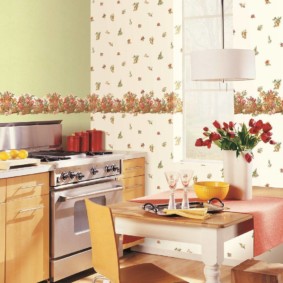 Papel de parede leve com um ornamento raro