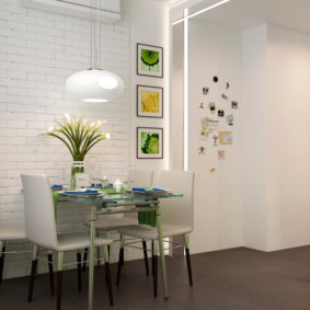 Sala de jantar com móveis modernos