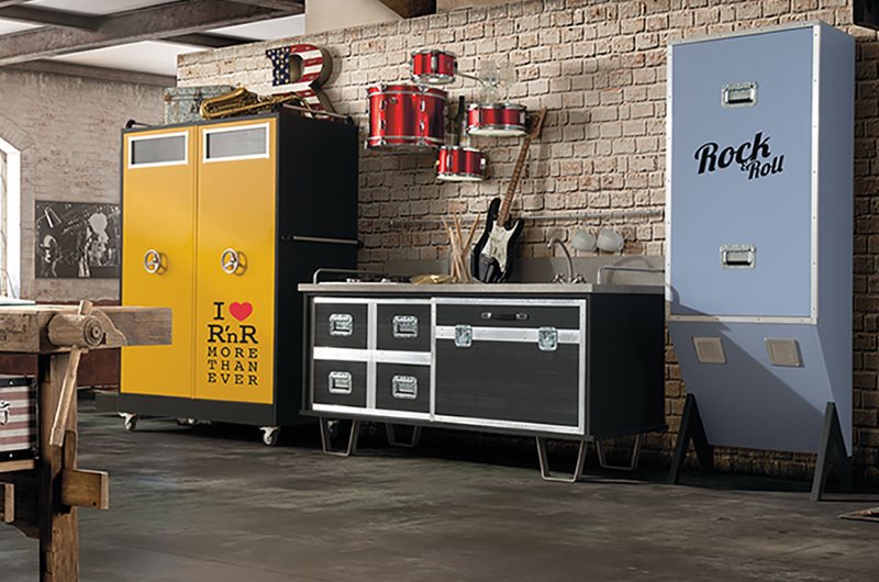 Conception de cuisine rétro Rock and Roll