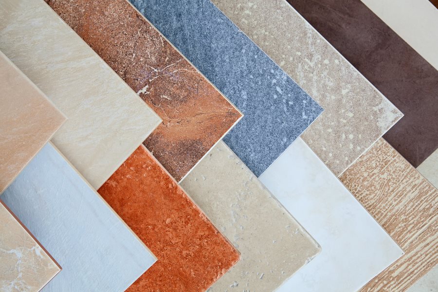 Ceramic tiles with slight defects