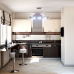 Φωτεινή κουζίνα υψηλής τεχνολογίας