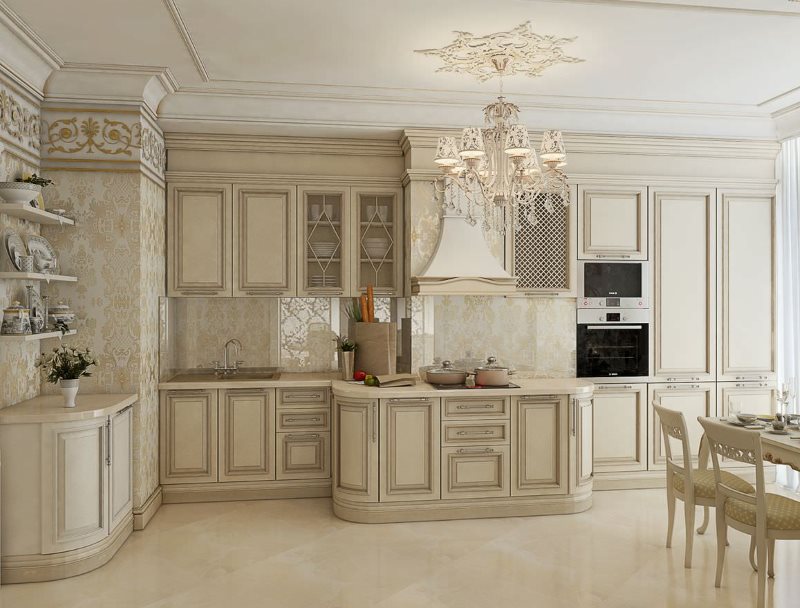 Bright classic-style corner kitchen