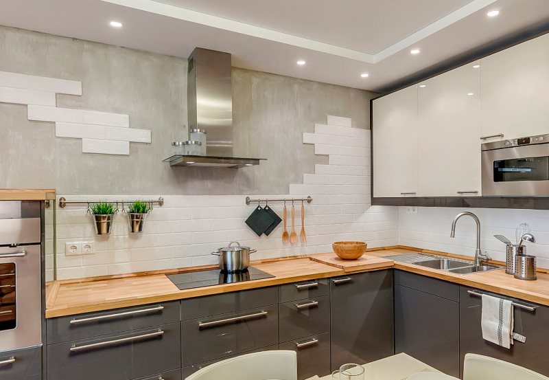 Suíte de canto na área da cozinha de 9 metros quadrados