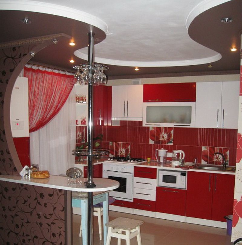 Teto de dois níveis na cozinha de Khrushchev