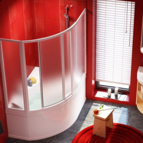 glass bathroom curtain