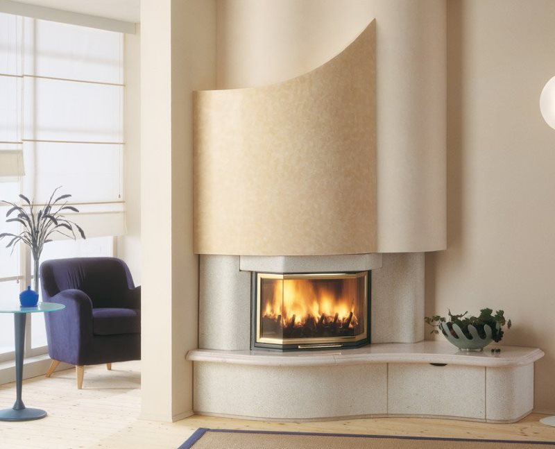 Perapian drywall untuk ruang tamu dapur