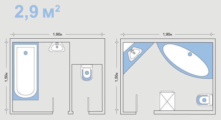 Dessin de la salle de bain avant et après combinaison avec les toilettes