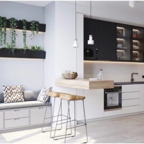 Barra de bar colgante sin patas