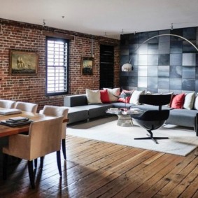 Piso del paseo marítimo de la cocina-sala de estar