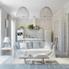 Estilo loft en tonos claros.