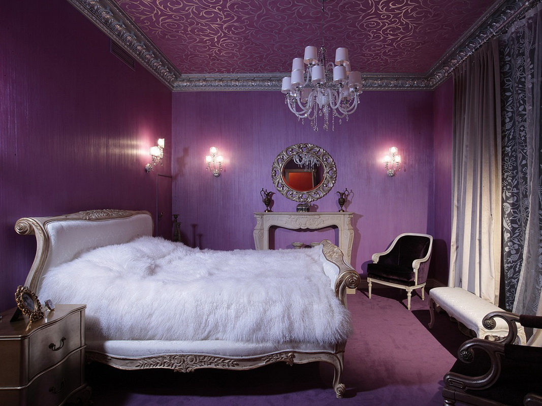 idées de décoration de chambre violette