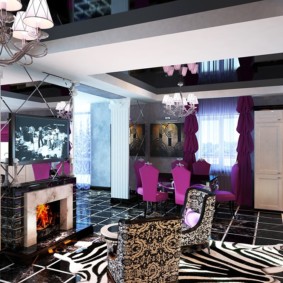 Lantai seramik hitam