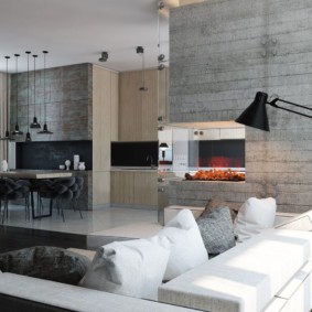 Permukaan dinding konkrit kelabu