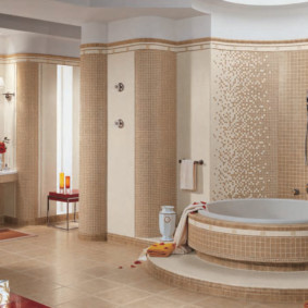 Conception de salle de bain dans des tons pastel