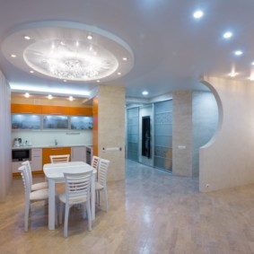Kitchen lighting with white ceiling