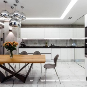 Kitchen design with integrated appliances