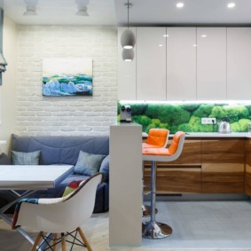 Zoning the kitchen bar