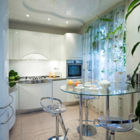 Kitchen table with glass top