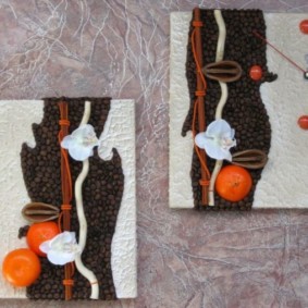 Modulare Bilder aus Kaffeebohnen