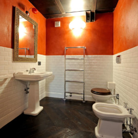 Contrast bathroom interior