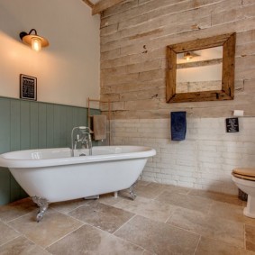 Wall decoration with bathroom MDF panels