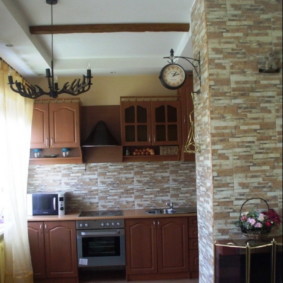 Τοίχο διακόσμηση κουζίνα φυσική πέτρα