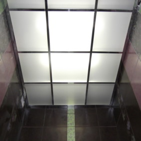 Plafond en verre dépoli