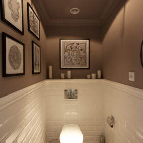 Sanglier en carreaux à l'intérieur des toilettes