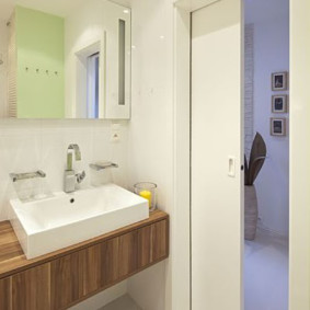 Mueble de lavabo blanco