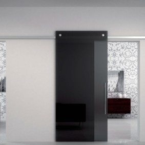 Puerta de vidrio templado negro