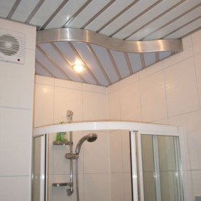 Zonage de salle de bain avec revêtement de plafond