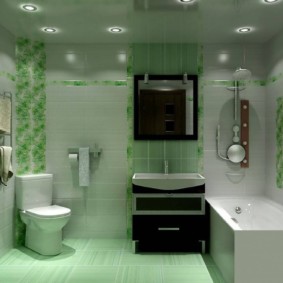 Đặt nhà vệ sinh ở góc phòng tắm kết hợp