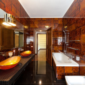 Bề mặt màu nâu bóng