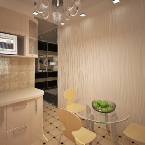 Table ronde dans le coin repas de la cuisine