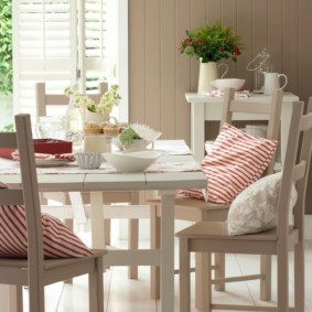 Kitchen table with wooden worktop