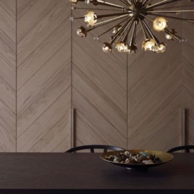 Herringbone wood panels
