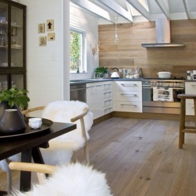 T-hood on the wall with wood paneling