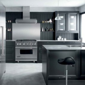 kitchen interior in gray