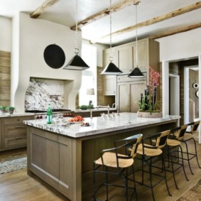 Spacious kitchen in a private house