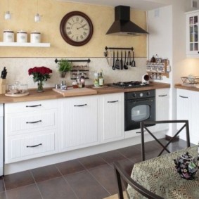 Large clock on the kitchen wall