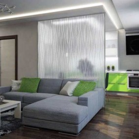 พาร์ติชั่นพลาสติกโปร่งแสงในห้องครัว