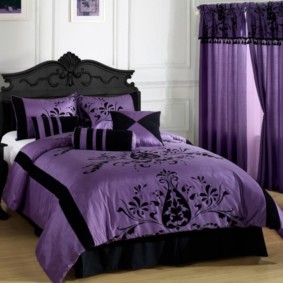 idée de design d'intérieur chambre violette