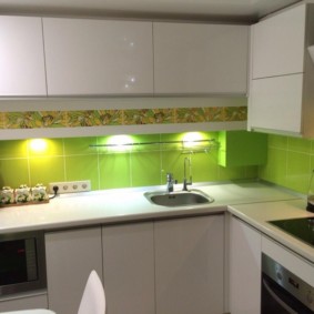 LED apron dapur hijau