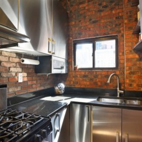 ideas de interiores de cocina de pared de ladrillo