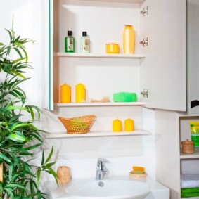 ντουλάπι τοίχου στην εσωτερική φωτογραφία του μπάνιου