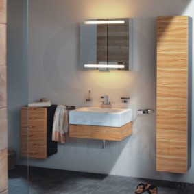 το ντουλάπι τοίχου στο μπάνιο